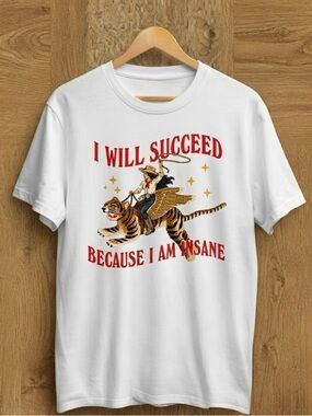 Winged Tiger Cowgirl T-Shirt | Motivational Western Fantasy |  Adventure Fans